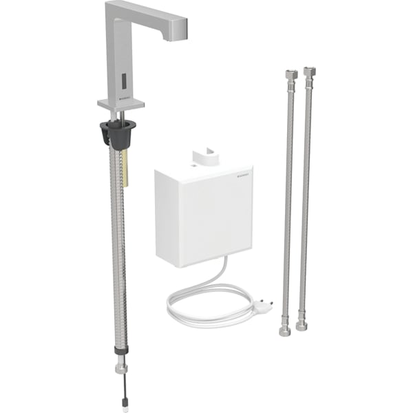 Geberit Brenta WT-Arm., Standmontage, Netz mit AP-Funkt.Box, m.Misch., edst.gebü.