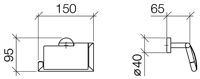 DO Papierrollenhalter mit Deckel SERIENSPEZIFISCH 83510979 Schwarz matt