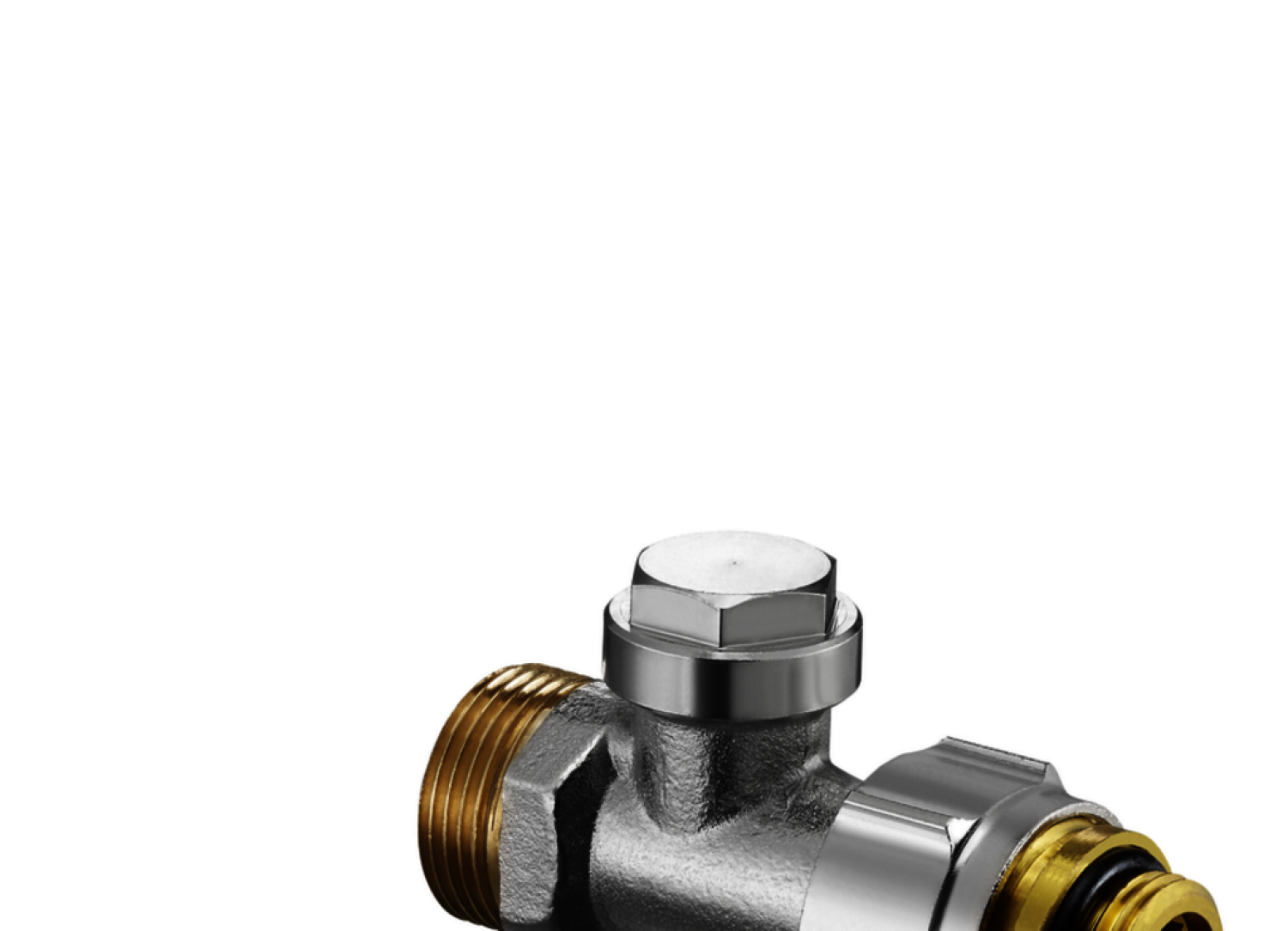 OVENTROP-Absperrverschraubung Combi 3 "Multiflex F",1/2"AG x 3/4"AG, Ms, vern.