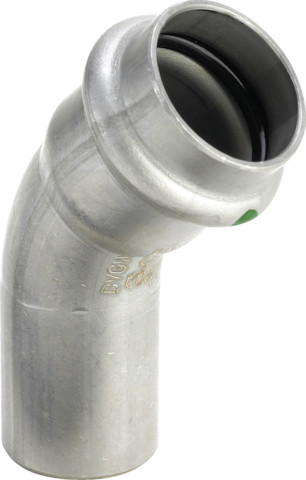 Viega Bogen 45 Grad mit SC Sanpress Inox 2326.1 in 54mm Edelstahl