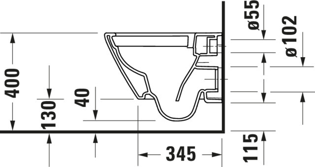 DU Wand-WC compact 480 mm D-Neo, weiß rimless, Tiefspüler