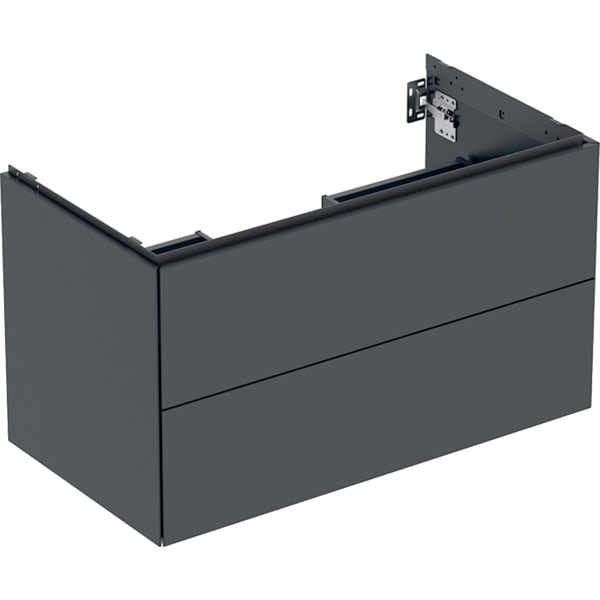 Geberit ONE Unterschrank für WT/-Platte 2 Schubl., 88,8x50,4x47cm, schwarz matt