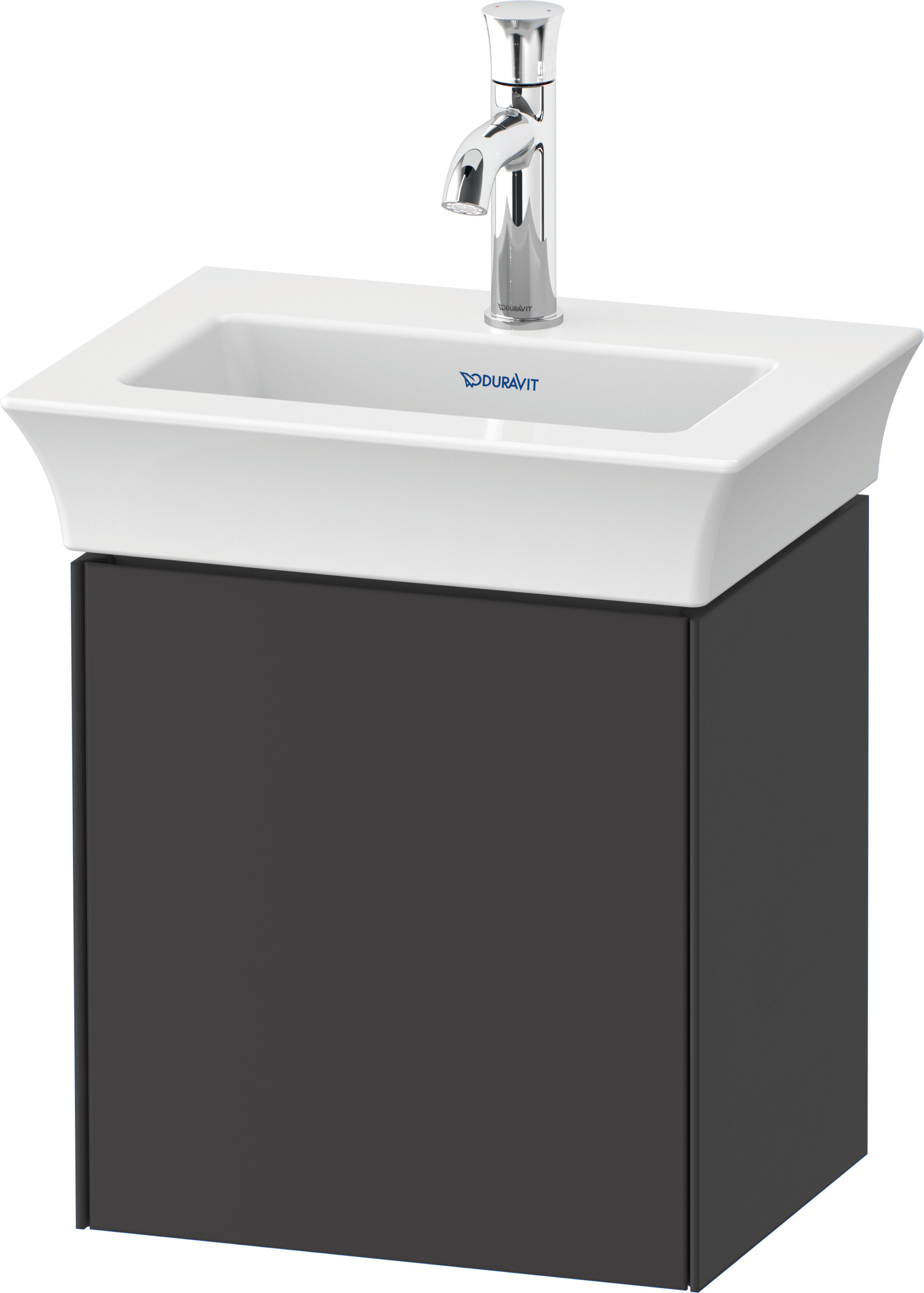 Duravit WTU White Tulip wandh.,1 Tür, TA li. 410x384x298mm, Graphit Seidenmatt
