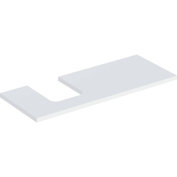 Geberit ONE WT-Pl. Aus li für AWT Schalenform 120x3x47cm, weiß matt