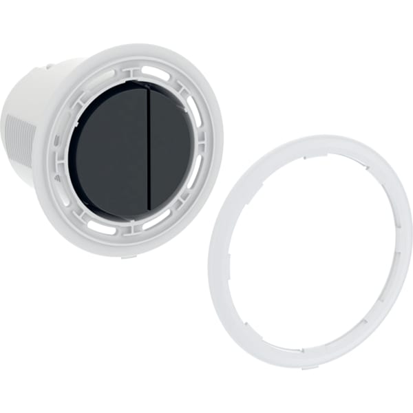 Geberit Typ 10 Drücker für Fernbet. pneum. 2-M-Sp., rund, schwarz / matt