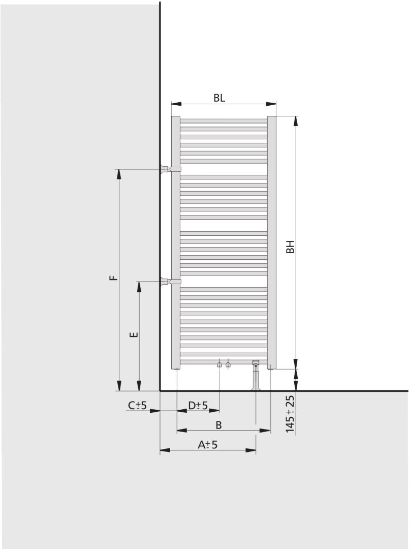 Kermi Basic -50 BH1770x35x599mm QN993, weiß