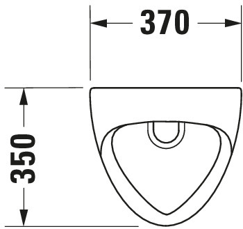 Duravit Design Classics Urinal Ben, Zul.v.h. absaugend, o.Deckel, o.Fliege, weiß WG