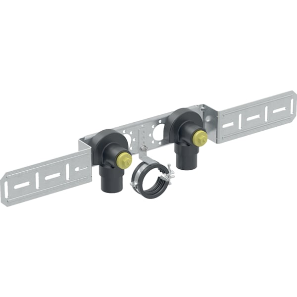 Geberit Anschlusswinkel 90Gr mit AG MF, AblRS vormont. 2fach, Rg R1/2-Rp1/2 L:52mm