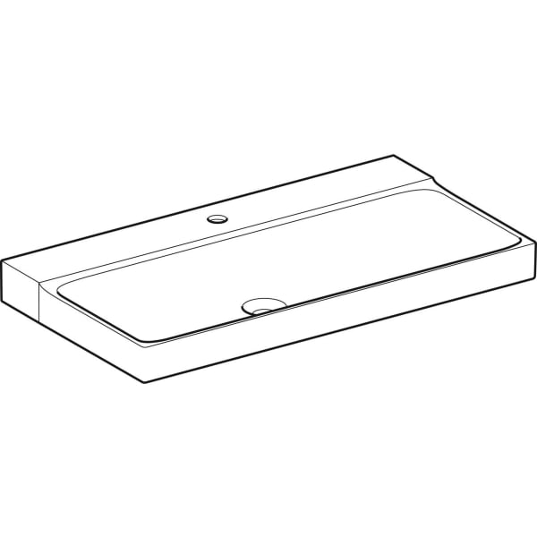 Geberit Xeno2 Waschtisch, 90x48cm m. Hl., o. Ül., weiß, KeraTect