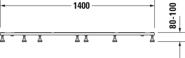 DU Fußgestell für Stonetto Duschwanne 1400x900mm