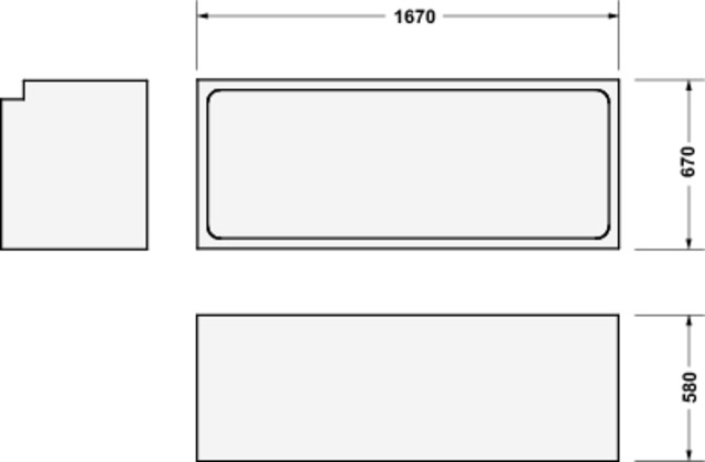 Duravit Wannenträger für 700478 D-Neo Badewanne 1700x700mm