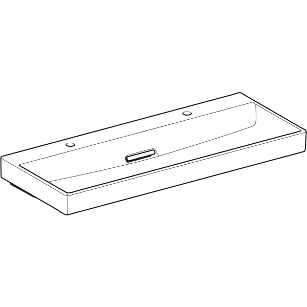 Geberit ONE Waschtisch 120x48cm, CleanDrain 2 Hl., o. Ül., weiß, KeraTect/weiß glzd