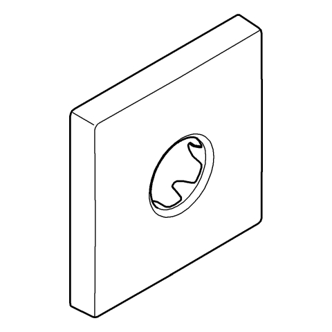 GROHE Rosette 48118 hard graphite gebürstet