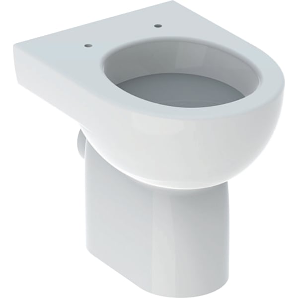 Geberit Renova Stand-WC Flachspüler Abg. horiz., teilgeschl. Form, weiß Tect