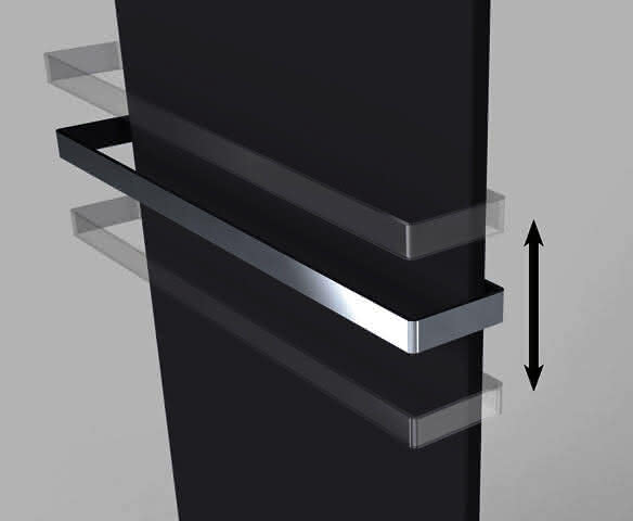 ZE Zubehör Handtuchhalter L=536 chrom für Zehnder Fina Lean Bar L=500