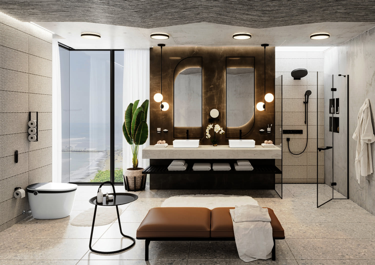 Hansgrohe Waschtischmischer 260 Finoris Highriser mattschwarz