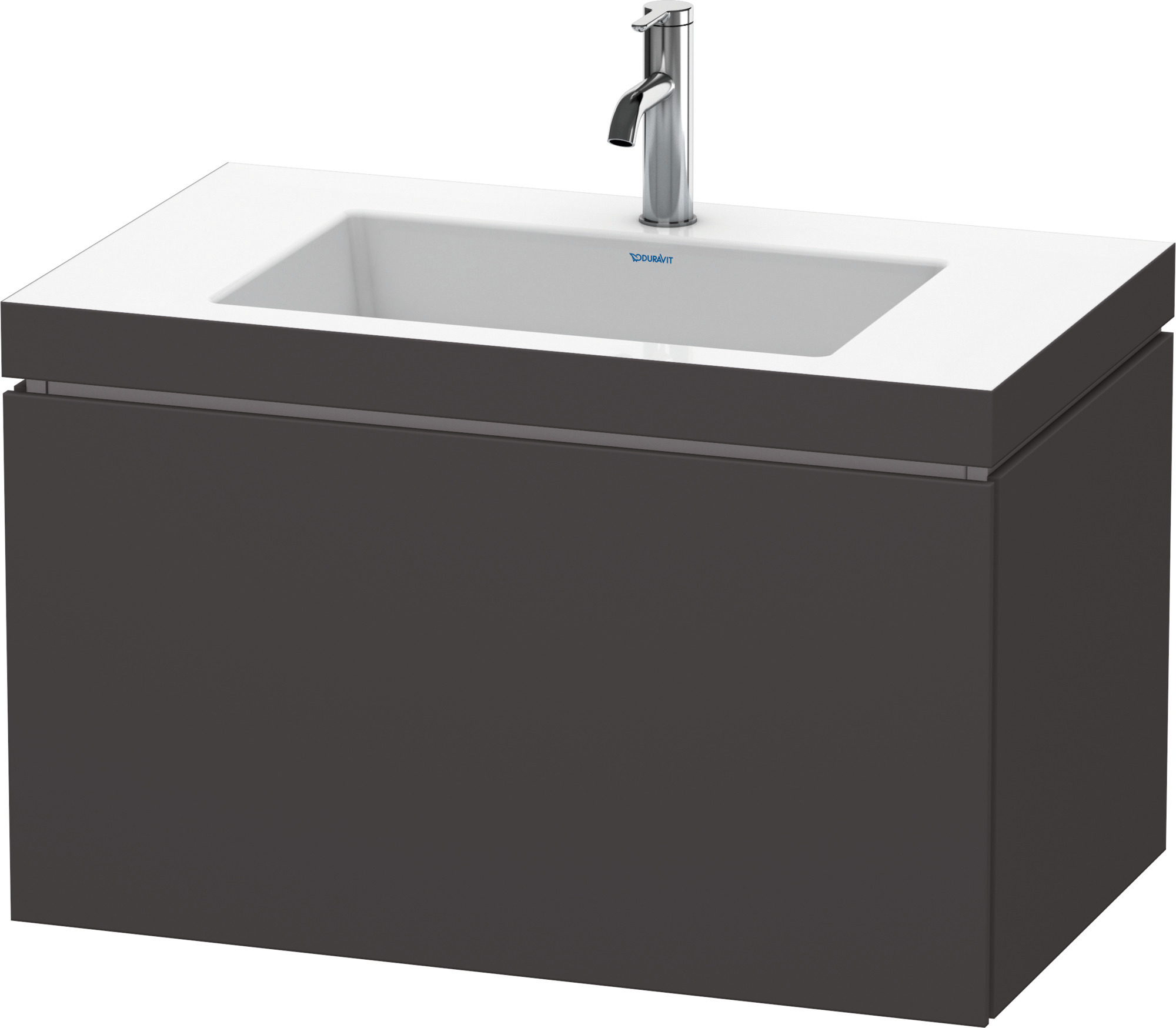 Duravit WTU L-Cube mit Vero Air 500x800x480mm 1 HL, 1 Auszug, Graphit Supermatt