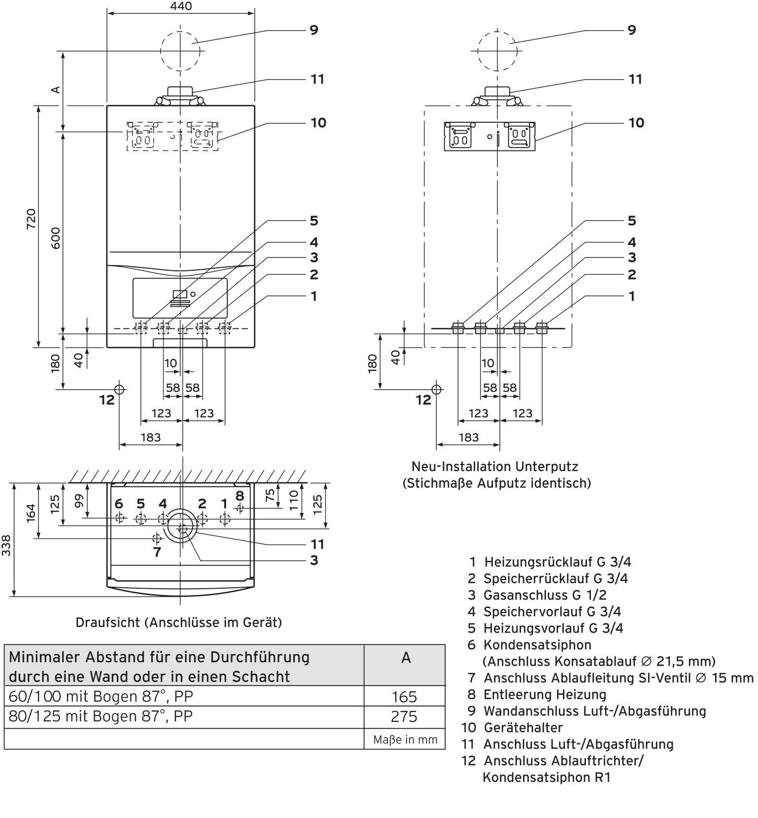 Vaillant ecoTEC pure VC 146/7-2 Gas-Wandheizgerät Brennwert