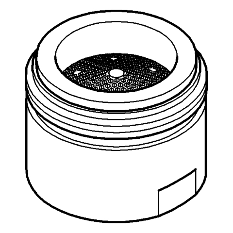 GROHE Mousseur 64186 hard graphite gebürstet