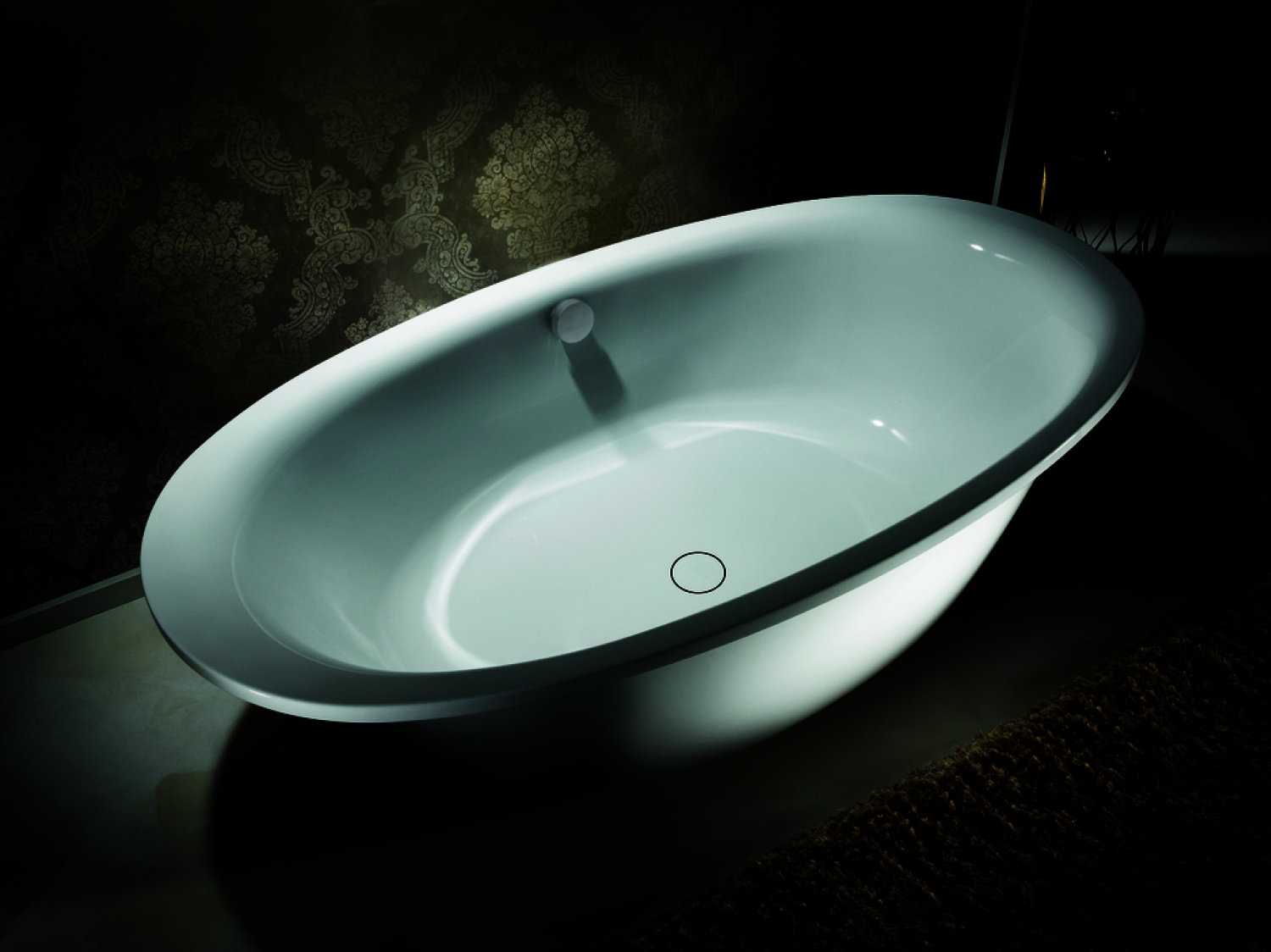 KA BW ELLIPSO DUO OVAL freistehend Mod. 232-7,1900x1000mm,schwarz,VKT schwarz