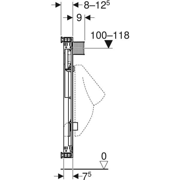 Geberit Kombifix Element für Urinal 109-127cm Universal