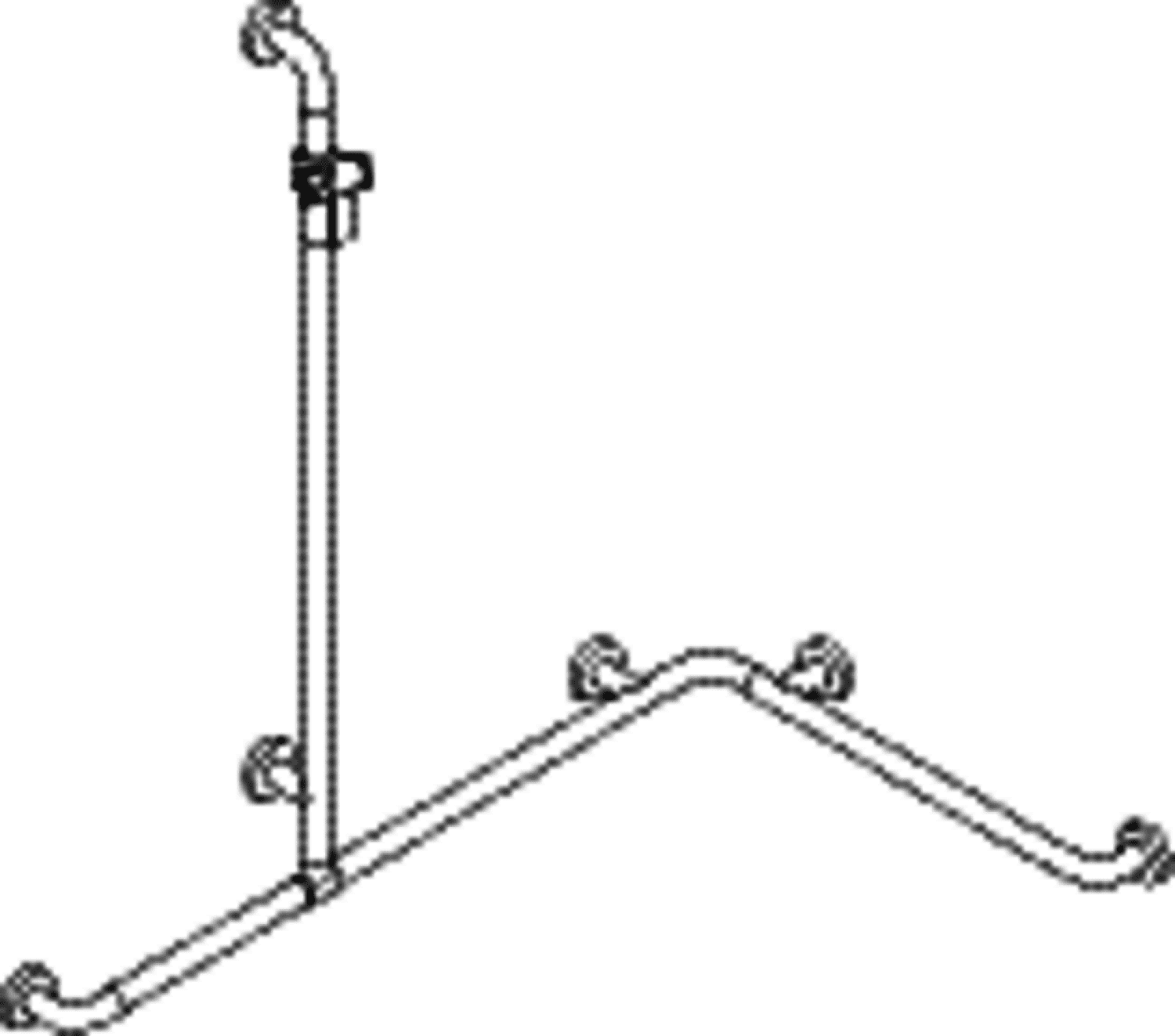 HEWI DU-Wannenhdl. m.Br.H.Stg. Ser 805, AM1:1250, W1:1185, W2:762 signalweiß