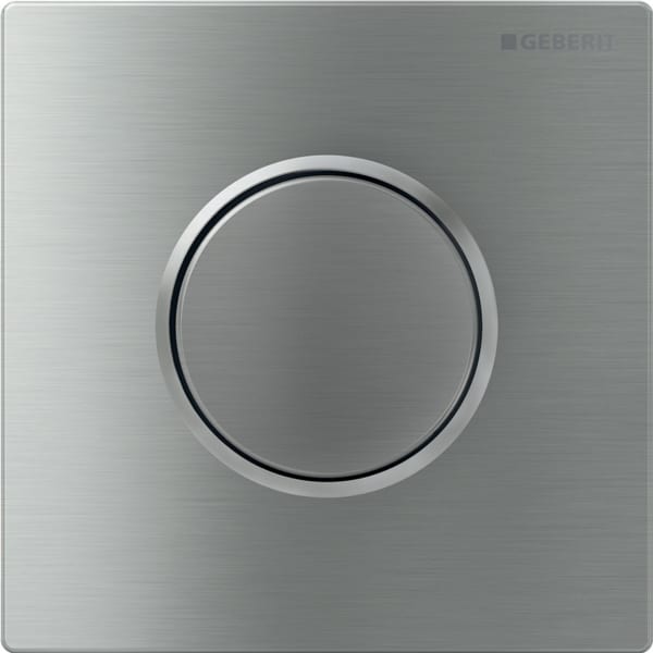 Geberit Typ 10 BetPl. für UR-Strg. pneum. Sp rund, gebürstet, Etc / poliert