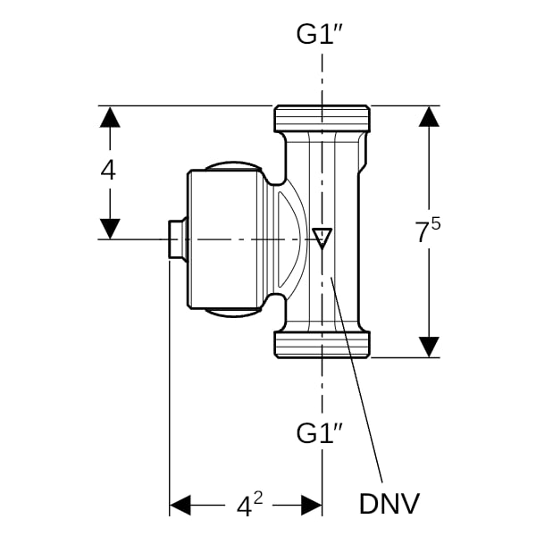 Geberit Temperatur- und Volumenstromsensor für Gebäudeleittechnik Rg G1