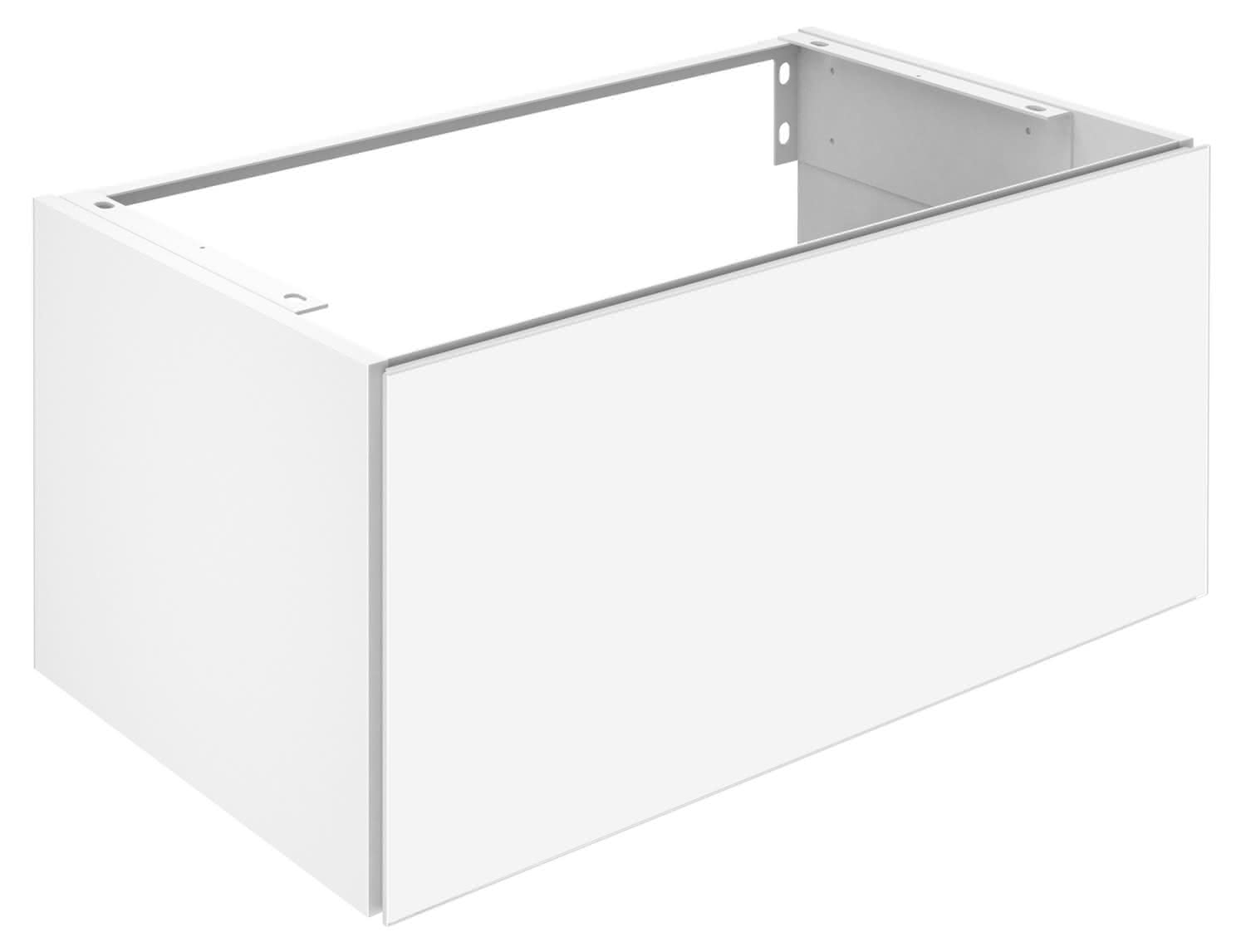 KEUCO WTU X-Line 33161, 1 Auszug, weiß/Glas weiß, 800x400x490mm