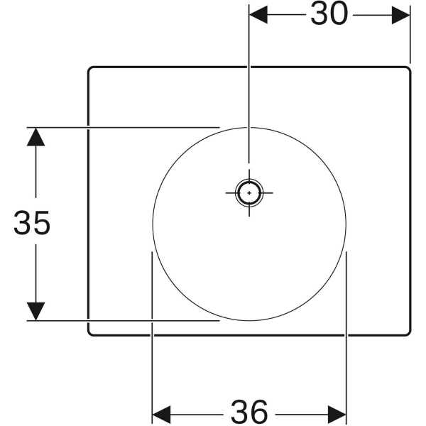 Geberit Preciosa II WT mit Ablagefläche 60x50cm, o. Hl., o. Ül., weiß, KeraTect