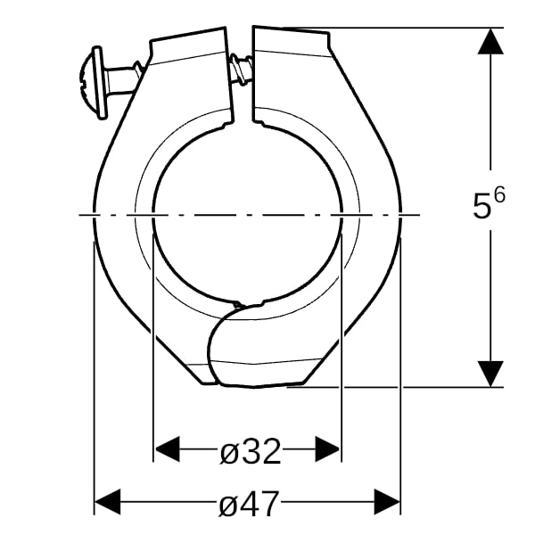 Geberit Fixpunktbefestigung PA 6, d32