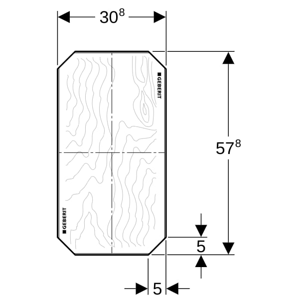 Geberit GIS Montageplatte, universell, 31 x 58 cm