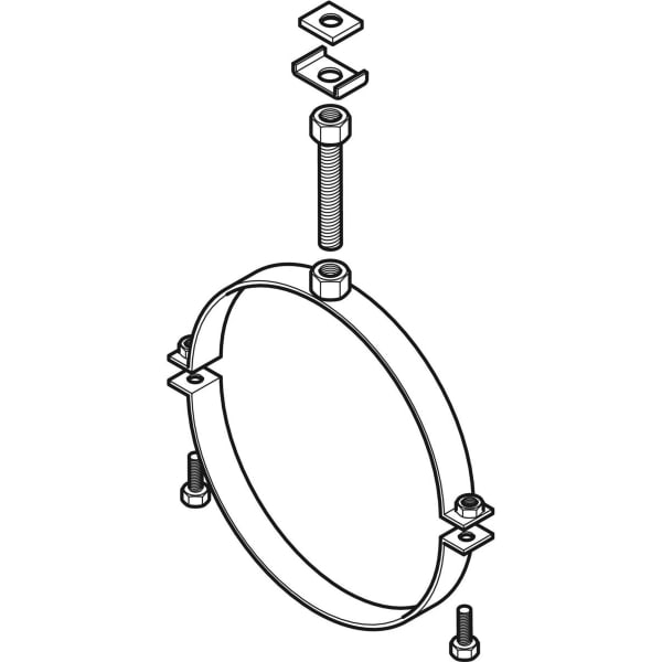 Geberit Pluvia Rohrschelle mit Muffe M16 d315