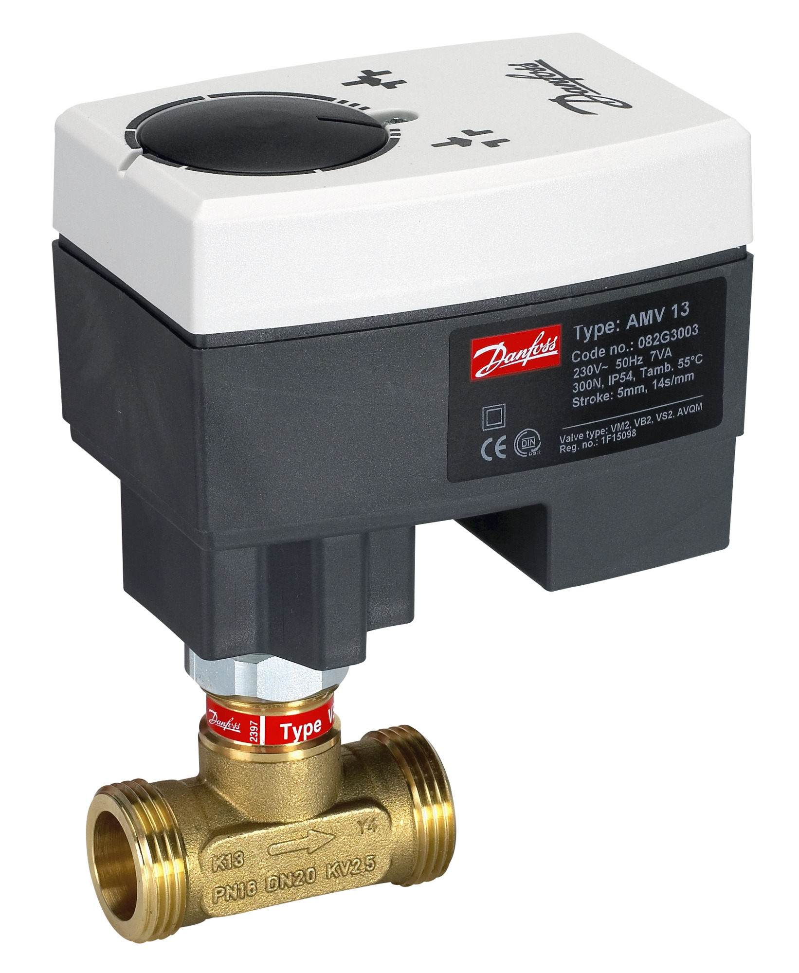 Danfoss Durchgangsventil VS2 DN20 Kvs 2,5, PN16, entzinkungsfreies Messing