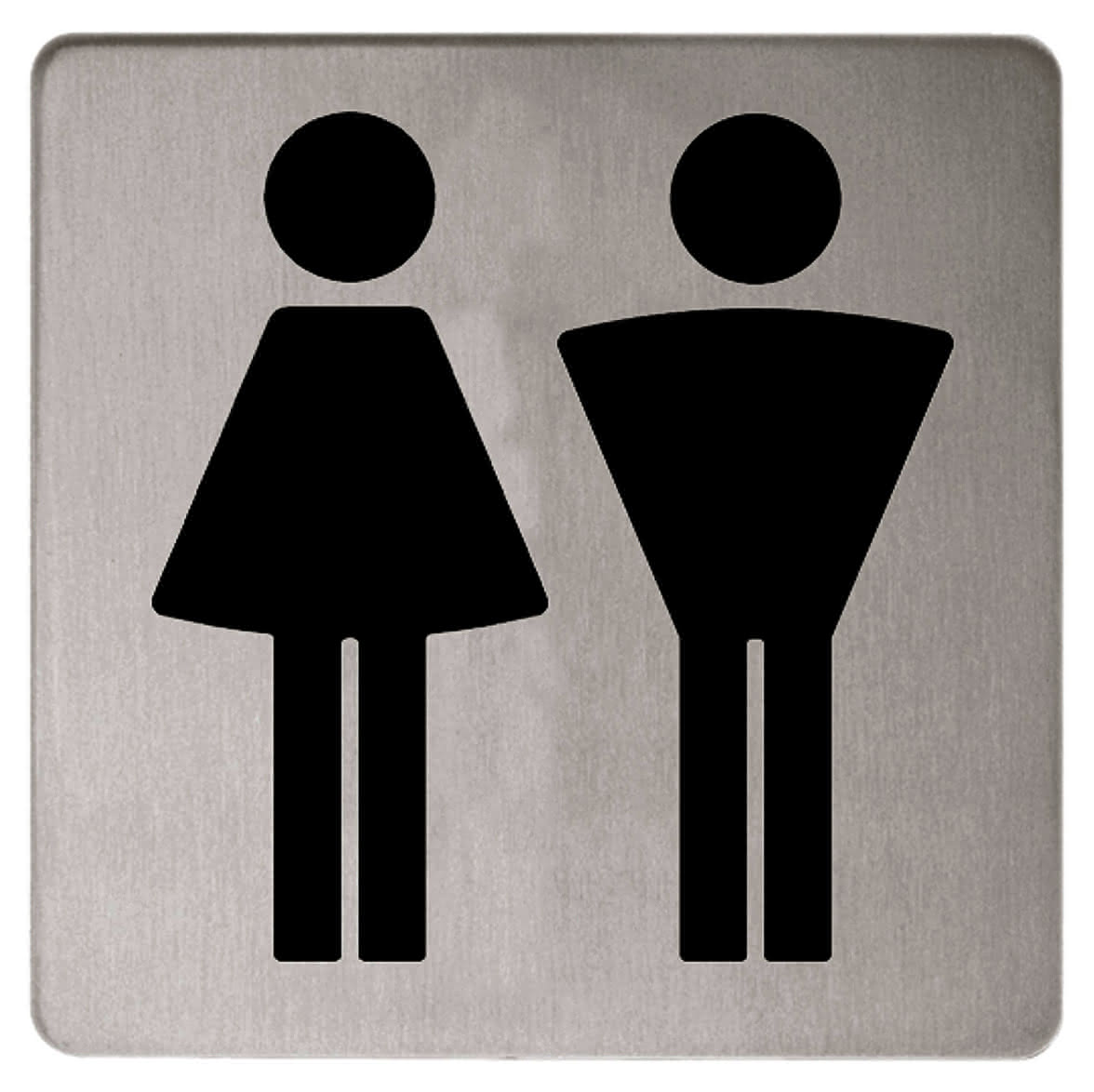 KEUCO Türschild Plan 14971, Symbol Damen/Herren, verchromt