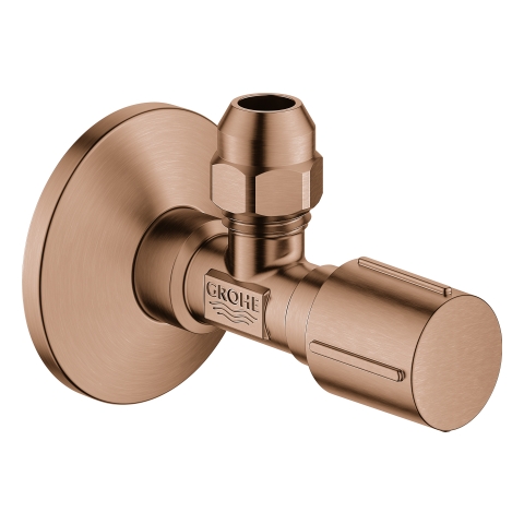 GROHE Eckventil 22037 1/2x3/8'' Rosette Metallgriff warm sunset gebürstet GROHE Eckventil 22037 1/2x3/8'' Rosette Metallgriff warm sunset gebürstet