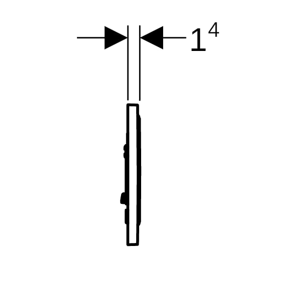 Geberit Sigma10 BetPl., rund, Spül-Stopp Sp. weiß matt, Etc/ poliert