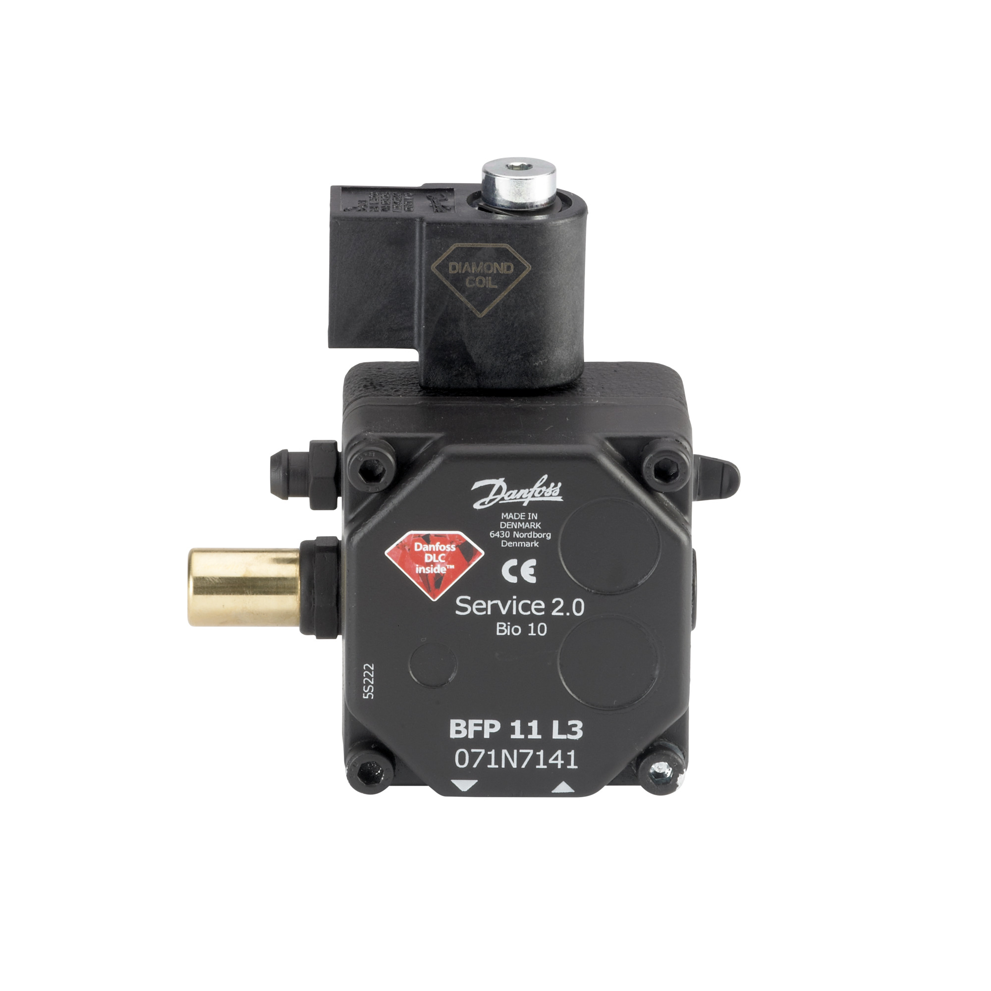 Danfoss Ölbrennerpumpe BFP 11 L 3 mit Magnetventil, Drehricht. re, 24 l/h
