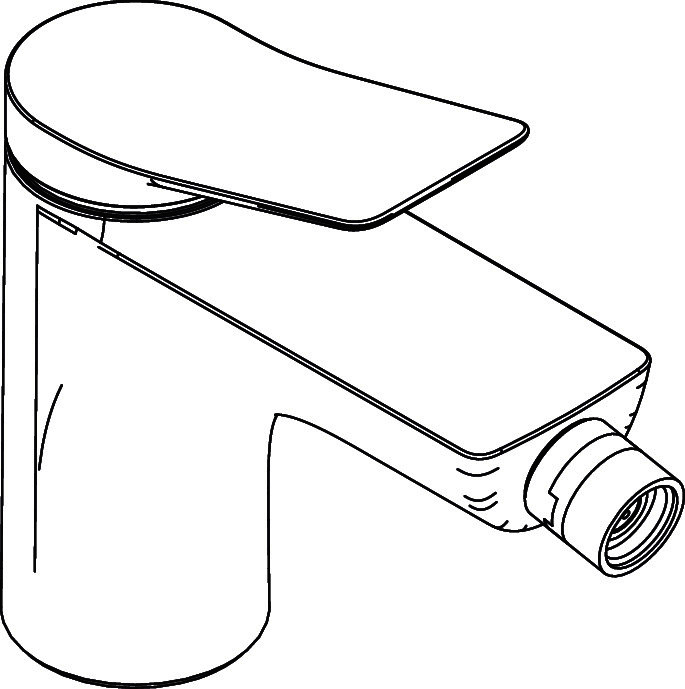 Hansgrohe Bidetmischer Vivenis m.Zugstangen-Ablaufgarnitur mattweiss