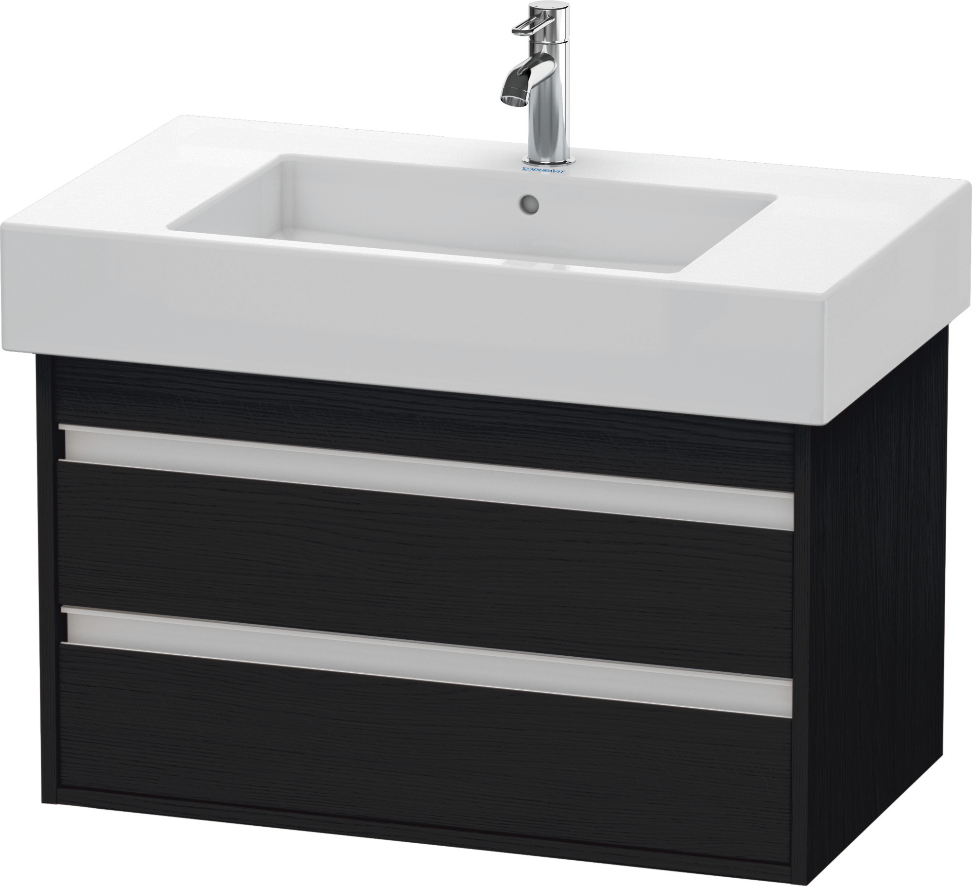Duravit WTU wandhängend Ketho 455x800x480mm 2 SchKa, für 032985, Eiche Schwarz