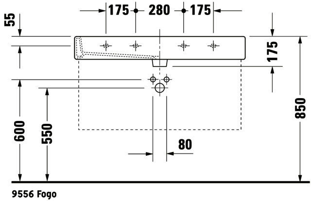 DU Waschtisch Vero 1000 mm m.ÜL, m.HLB, 1 HL mitte, weiß