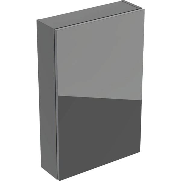 Geberit Hängeschrank rechteckig, 1 Tür 45x70x15cm, lava matt/Glas lava