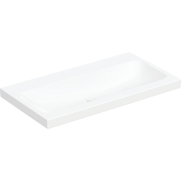 Geberit iCon Light Waschtisch 90x48cm ohne Hahnloch, ohne Überlauf, weiß