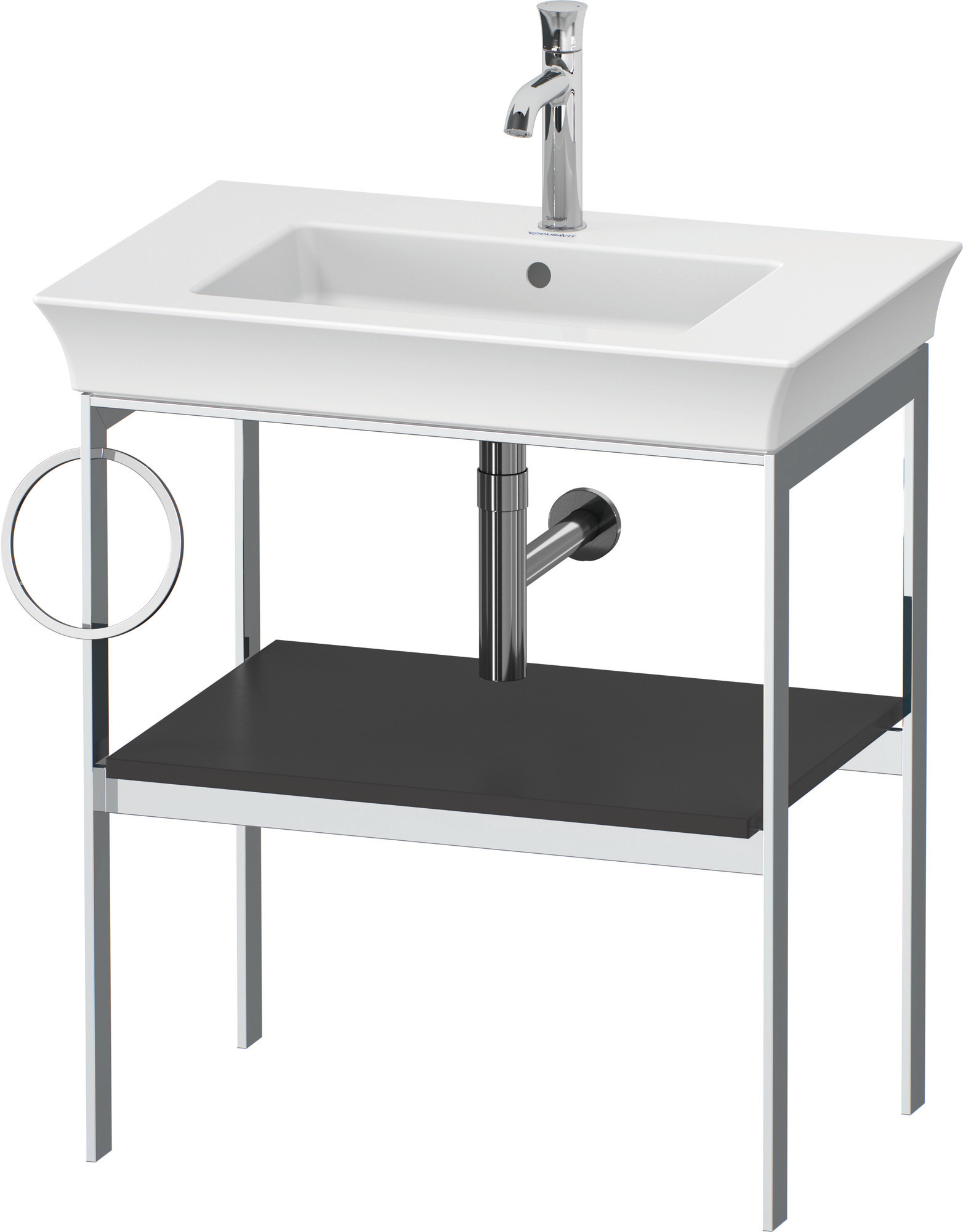 Duravit Metallkonsole bodenst. White Tulip 760x684x450,HH l.,Graphit Seidenmatt