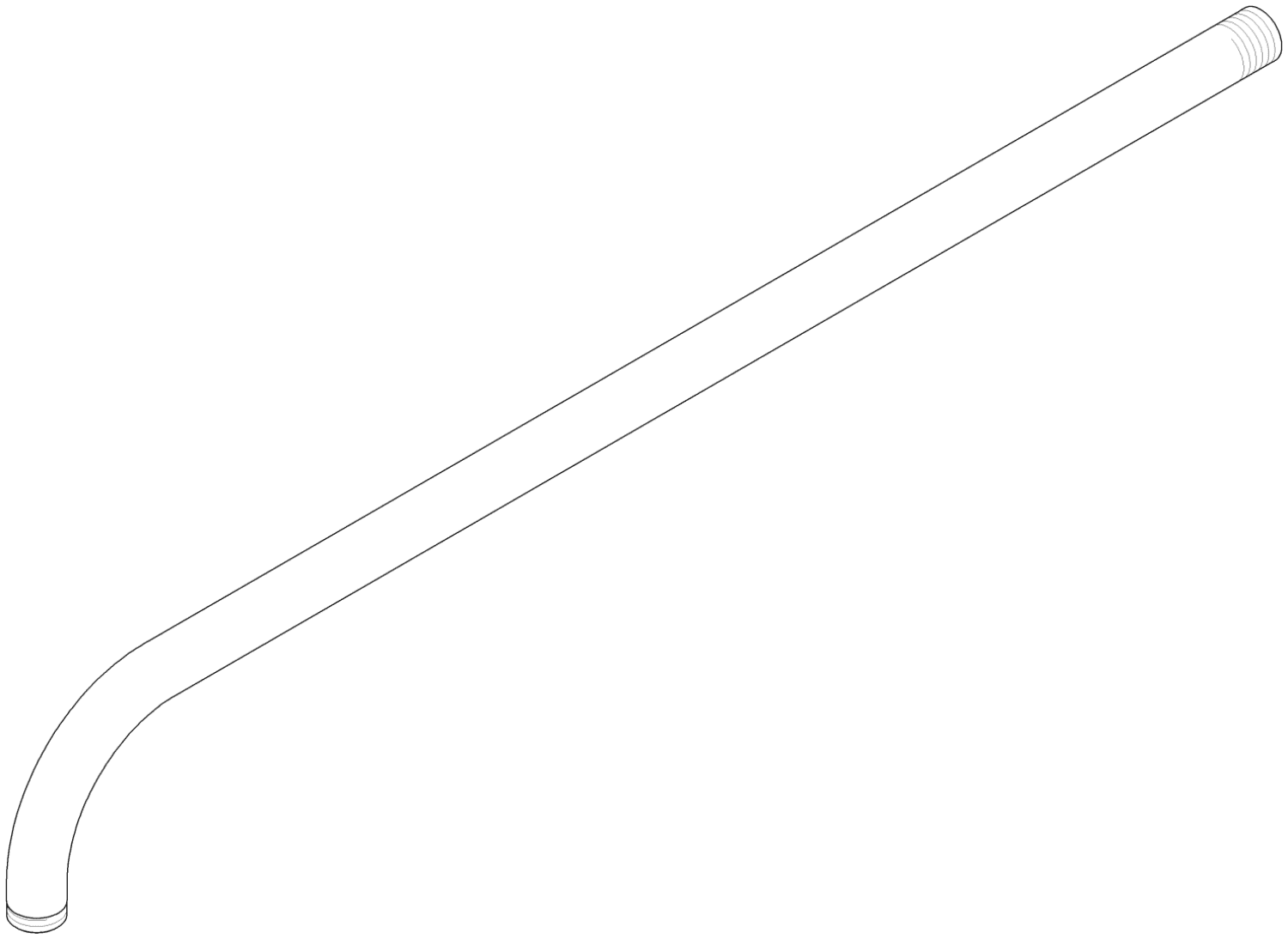 DO Anschluss 1/2" ERSATZTEILE 091103019 D 21 x 600 mm Messing (23kt Gold)