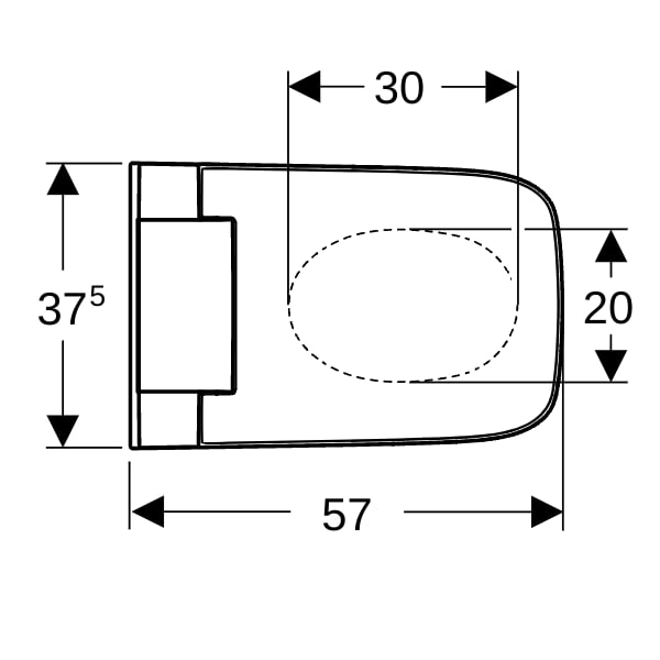 Geberit AquaClean Sela eckig WC-Komplettanlage Wand-WC, weiß glänzend