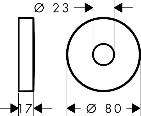 Hansgrohe Rosette für Brausearm chrom