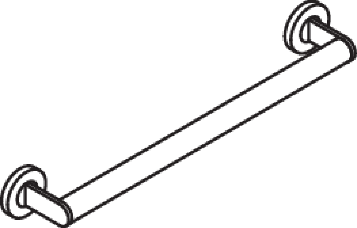 HEWI Haltegriff, d:32, L:500mm, plvb schw tiefmatt