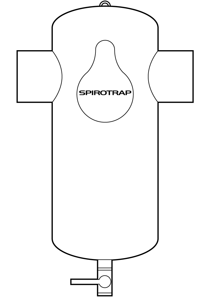 Spirotech Schlammabscheider SpiroTrap DN 80 - Schweißst., 10 bar / 110 Grad