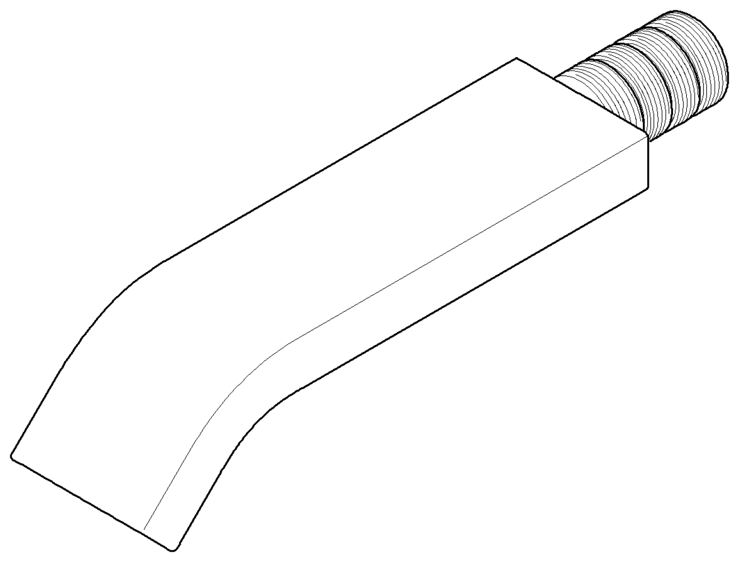 DO Auslauf ERSATZTEILE 04282224200 38 x 14 x 140 mm Chrom